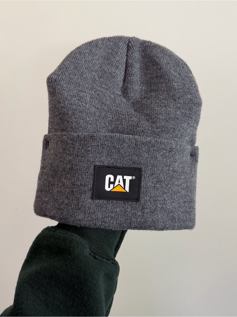 Grey Knit Beanie Hat - Warm Winter Cap